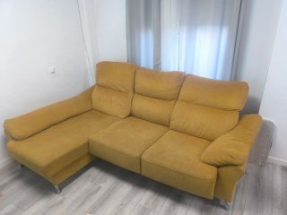 Sofá Chaiselongue 3 Plazas Amarillo