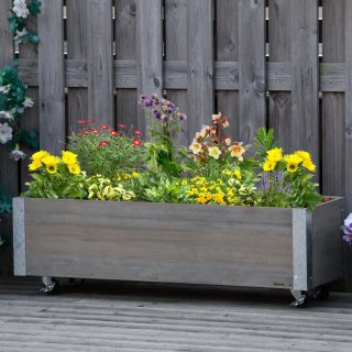 Jardinera Grande Exterior con Ruedas