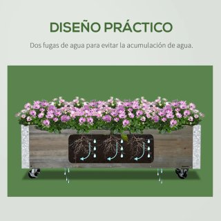 Jardinera Grande Exterior con Ruedas
