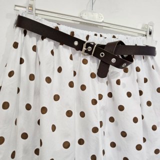Pantalón bombacho topos marrones