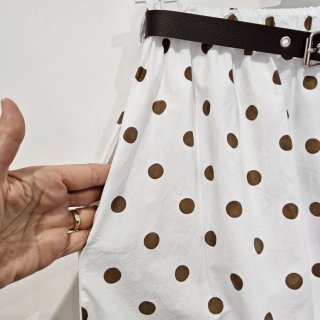 Pantalón bombacho topos marrones