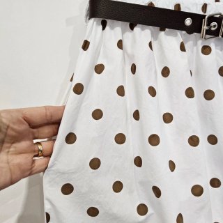 Pantalón bombacho topos marrones