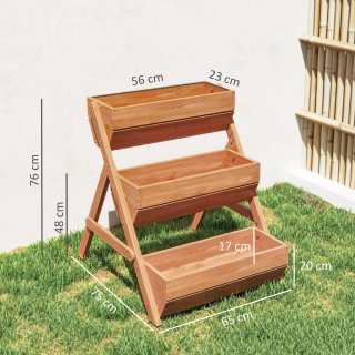 Jardinera Madera 3 Niveles Elevada