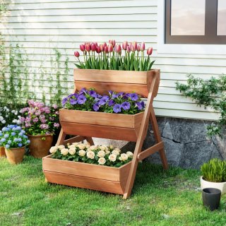 Jardinera Madera 3 Niveles Elevada
