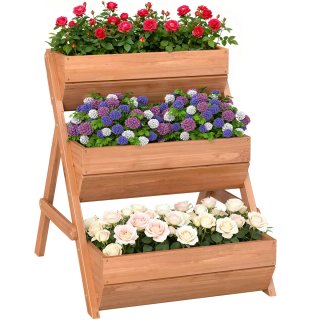Jardinera Madera 3 Niveles Elevada