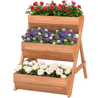 Jardinera Madera 3 Niveles Elevada