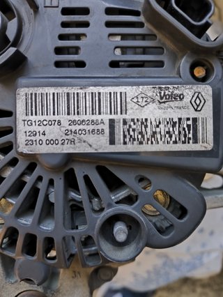 Alternador Valeo TG12C078 Renault Megane 3