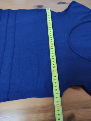Vestito blu a maniche corte