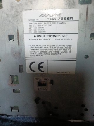 Alpine TDA-7566R Autoradio Vintage