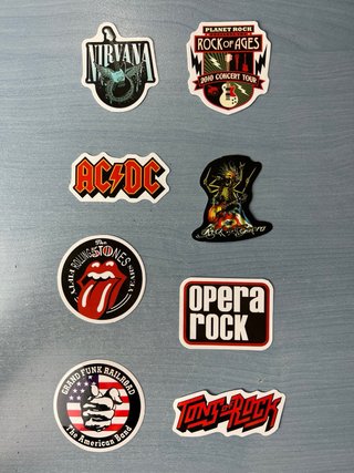 Stickers Rock AC/DC Rolling Stones Grand Funk