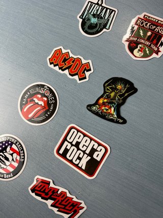 Stickers Rock AC/DC Rolling Stones Grand Funk