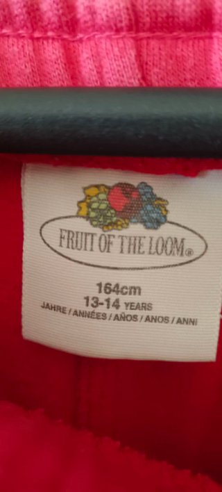 Pantalón chándal mujer Fruit of the Loom rojo