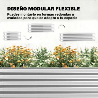 Jardinera Grande Exterior con Invernadero
