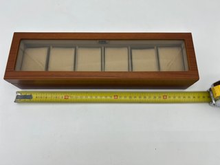 Scatola MR per 6 orologi in legno e vetro
