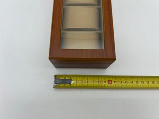 Scatola MR per 6 orologi in legno e vetro