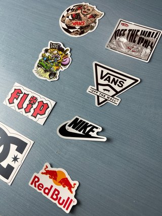 Lote Pegatinas Skate Vans DC Nike Red Bull