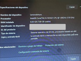 Lenovo V15 IIL 512GB SSD + 1 TB HDD 8GB RAM Gris