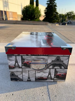 Caja de almacenaje decorada Torre Eiffel