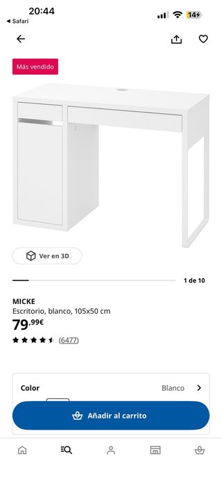 Escritorio Ikea Micke Blanco