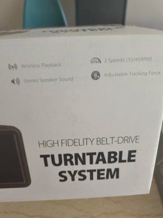Tocadiscos HiFi Bluetooth 33-45 RPM