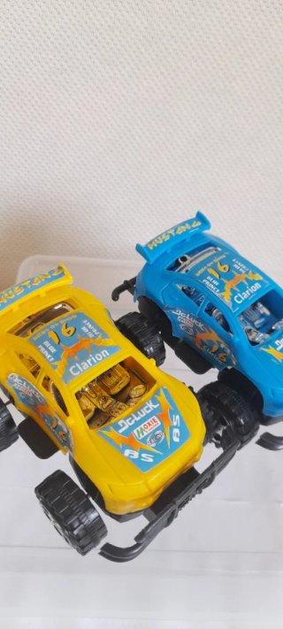 Set 2 Monster Truck Clarion Giallo Blu