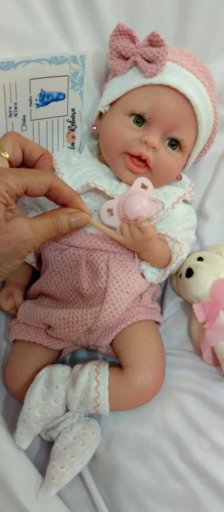Bebé Reborn Silicona Completa 39cm