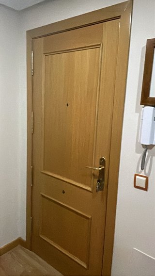 Puerta blindada madera