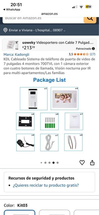 KDL Sistema Videoportero 7 4 Monitores