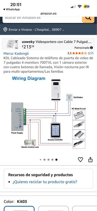 KDL Sistema Videoportero 7 4 Monitores