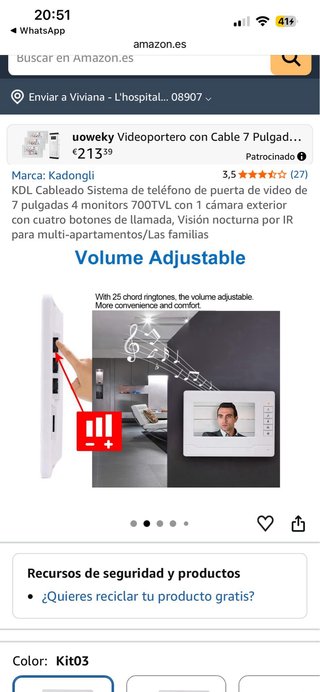 KDL Sistema Videoportero 7 4 Monitores