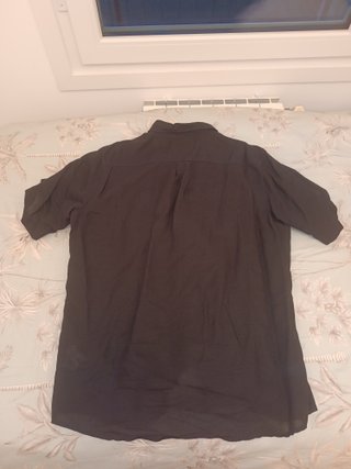 Camisa Wrangler Lino Manga Corta Marrón XXL