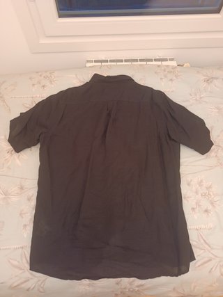 Camisa Wrangler Lino Manga Corta Marrón XXL