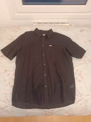 Camisa Wrangler Lino Manga Corta Marrón XXL