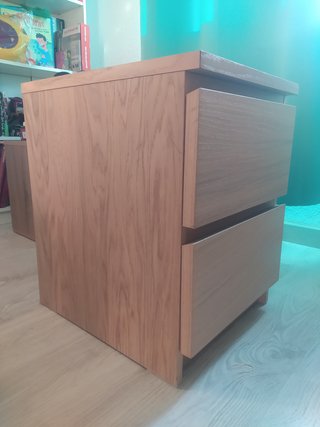 Cómoda 2 cajones Ikea Malm Roble