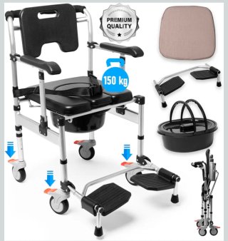 NUEVA Silla de ducha y WC Multifuncional