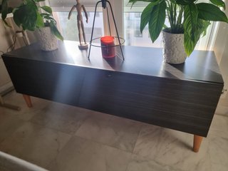 Mueble TV Nórdico Madera Negro/Marrón
