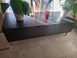 Mueble TV Nórdico Madera Negro/Marrón