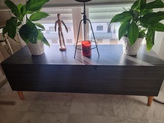 Mueble TV Nórdico Madera Negro/Marrón