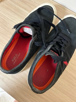 Zapatos Polo Ralph Lauren Negros y Rojos