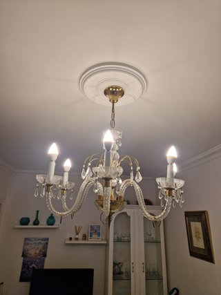 Lámpara araña cristal 5 luces