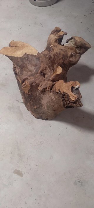 Base tronco para mesa de madera y piedra