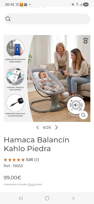 Hamaca Balancín Asalvo Kahlo Piedra
