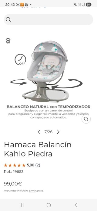 Hamaca Balancín Asalvo Kahlo Piedra
