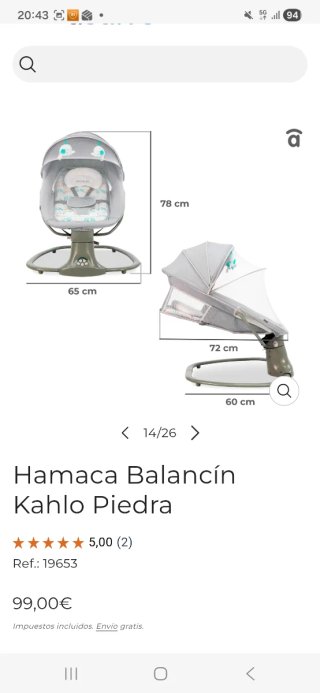 Hamaca Balancín Asalvo Kahlo Piedra