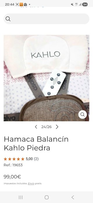 Hamaca Balancín Asalvo Kahlo Piedra