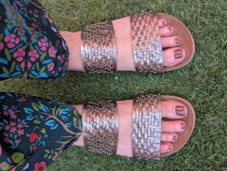 Sandalias Biba T40 Bronce y Dorado