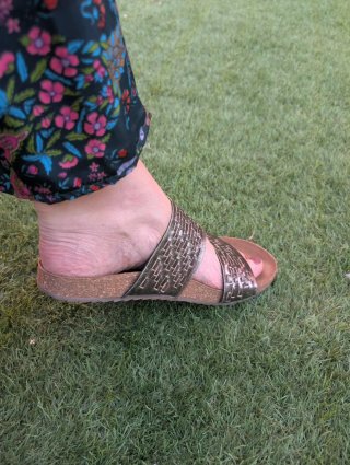 Sandalias Biba T40 Bronce y Dorado