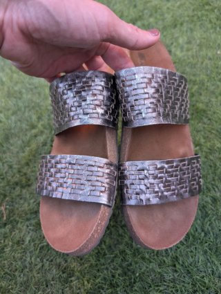 Sandalias Biba T40 Bronce y Dorado