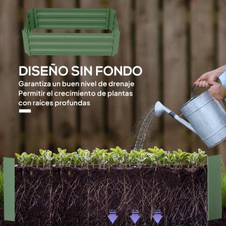 Juego 2 Jardineras Acero Verde