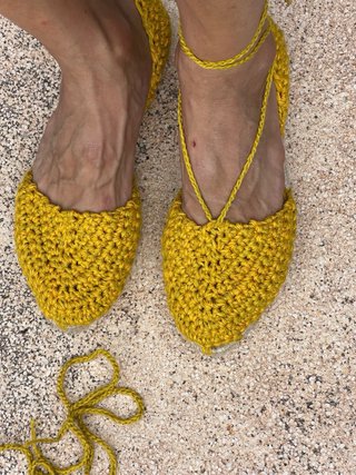 Alpargatas Crochet Hechas a Mano Talla 35-42